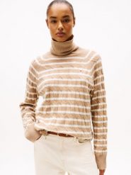 Tommy Hilfiger Wełniany sweter Kobiety Wełna beżowy|biały, M. Białe swetry nierozpinane damskie Tommy Hilfiger, m, bez wzorów, z wełny, eleganckie, bez kołnierzyka, bez ramiączek. Za 429.95 zł.