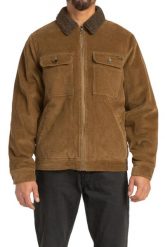 Kurtka turystyczna przejściowa męska Billabong Barlow Sherpa Cord. Brązowe kurtki męskie Billabong, l, bez wzorów, z bawełny, bez kaptura. Za 308.49 zł.