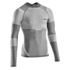 Koszulka sportowa na zimę z długim rękawem CEP męska. Szare koszulki sportowe męskie CEP, m, bez wzorów, bez ramiączek, do biegania. Za 349.00 zł.