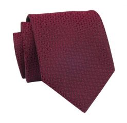 Krawat Ciemny Czerwony w Drobny Wzór, 7 cm, Elegancki, Klasyczny, Męski -ALTIES. Czerwone krawaty i muchy Alties, bez wzorów, z tkaniny, eleganckie. Za 49.00 zł.