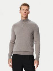 BOSS Sweter H-Ebenji 50565499 Brązowy jasny Regular Fit. Brązowe swetry męskie Boss, l, bez wzorów, z wełny, bez kołnierzyka, bez ramiączek. Za 749.99 zł.