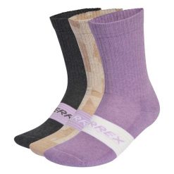 Skarpetki adidas Terrex (x3). Brązowe skarpetki damskie Adidas, bez wzorów, z bawełny. Za 100.75 zł.