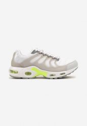 Biało-Szare Buty Sportowe Sneakersy z Geometrycznym Wzorem Fenirila. Białe buty sportowe męskie Born2be, bez wzorów, z jeansu, bez zapięcia. Za 119.99 zł.