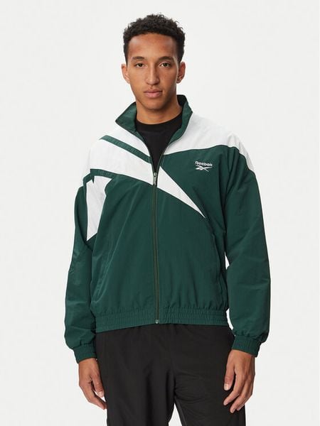 Reebok Bluza RK25720CCM Zielony Regular Fit. Zielone bluzy męskie Reebok, m, bez wzorów, z syntetyku, bez ramiączek, bez kaptura. Za 282.99 zł.