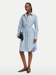 BOSS Sukienka koszulowa C_Delegant_3 50561950 Niebieski Regular Fit. Niebieskie sukienki damskie Boss, bez wzorów, z bawełny, bez kołnierzyka, bez ramiączek, koszulowe. Za 799.99 zł.