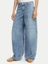 Liu Jo Jeansy UA6195 D0316 Niebieski Wide Leg. Niebieskie jeansy damskie Liu Jo, bez wzorów, z bawełny. Za 859.99 zł.