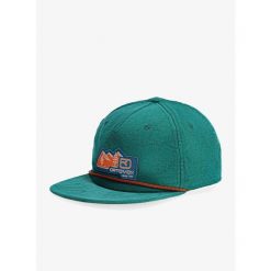 Czapka z daszkiem Ortovox Vintage Badge Cap - pacific green. Zielone czapki damskie ORTOVOX, bez wzorów, sportowe. Za 146.99 zł.