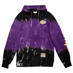 Bluza z kapturem Los Angeles Lakers Tie Dye. Bluzy damskie Mitchell & Ness, m, bez wzorów, z materiału, bez ramiączek, z kapturem. Za 420.00 zł.