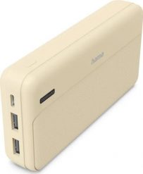 Hama Power Pack Pocket 20 20000 mAh 2X USB-A piaskowy. Powerbanki . Za 89.90 zł.
