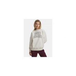 Bluza Damska Oversize Z Logo Under Armour Rival Fleece Varsity. Białe bluzy damskie Under Armour, bez wzorów, sportowe, bez ramiączek, bez kaptura. W wyprzedaży za 163.50 zł.