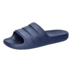 Sandały Dorosły Adidas Adilette Flow granatowy. Niebieskie sandały męskie Adidas, bez wzorów, z materiału, bez zapięcia. Za 145.50 zł.