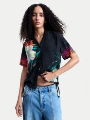 Desigual Koszula Daikiri 26SWCW36 Czarny Regular Fit. Czarne koszule damskie Desigual, l, bez wzorów, z wiskozy, bez kołnierzyka, bez ramiączek. Za 379.99 zł.