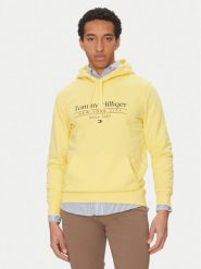 Tommy Hilfiger Bluza Center Stack MW0MW38672 Żółty Regular Fit. Żółte bluzy męskie Tommy Hilfiger, m, bez wzorów, z bawełny, bez ramiączek, bez kaptura. W wyprzedaży za 239.99 zł.