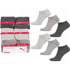 Skarpety 6 par niskie stopki Puma. Szare skarpetki damskie Puma, bez wzorów. Za 39.90 zł.