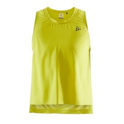 Damski tank top Craft Untmd. Żółte topy damskie Craft, bez wzorów, sportowe, bez kołnierzyka, bez ramiączek. W wyprzedaży za 136.50 zł.