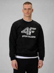 4F Bluza dresowa nierozpinana bez kaptura męska - czarna XXL. Czarne bluzy męskie 4F, m, bez wzorów, z dresówki, biznesowe, bez ramiączek, bez kaptura. W wyprzedaży za 119.99 zł.