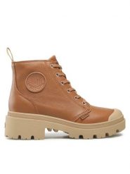 Palladium Trapery Pallabase Leather 96905-252-M Brązowy. Brązowe trapery damskie Palladium, ze skóry, bez zapięcia. Za 639.99 zł.