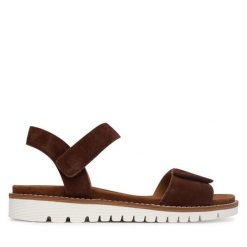 Sandały Ara. Brązowe sandały damskie Ara, bez wzorów, bez obcasa, na płaskiej podeszwie, bez zapięcia. Za 399.99 zł.