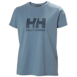 Koszulka damska Helly Hansen Logo 3.0. Niebieskie koszulki sportowe damskie Helly Hansen, bez wzorów, bez ramiączek. Za 233.50 zł.