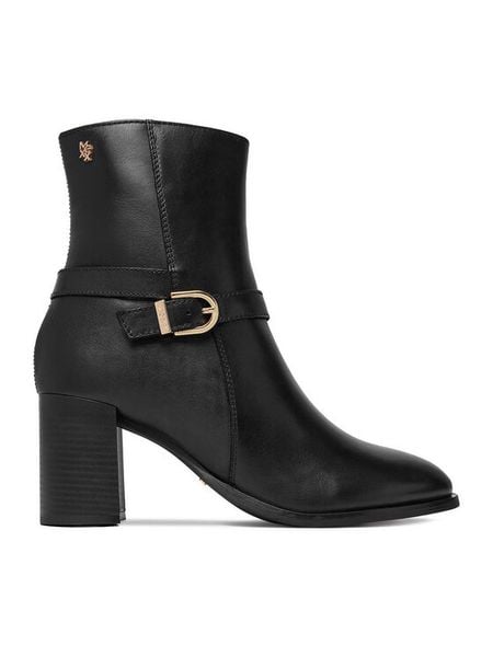 MEXX Botki EO-WI44-FARRAH-01 Czarny. Czarne botki damskie Mexx, bez wzorów, ze skóry, bez obcasa, na słupku, bez zapięcia. Za 449.99 zł.