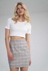 Ołówkowa Mini Spódnica w Kratkę - Wzór 121. Spódnice damskie Figl, s, bez wzorów, z materiału, mini, ołówkowe. Za 179.00 zł.