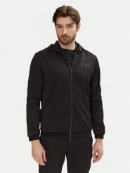 EA7 Emporio Armani Bluza 7M000308 AF13526 UC001 Czarny Regular Fit. Czarne bluzy męskie EA7 Emporio Armani, l, bez wzorów, z syntetyku, bez ramiączek, bez kaptura. Za 709.99 zł.