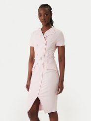 Rinascimento Sukienka koktajlowa CFC0127893003 Różowy Slim Fit. Czerwone sukienki damskie Rinascimento, xl, bez wzorów, z syntetyku, wizytowe, bez kołnierzyka, bez ramiączek. Za 699.99 zł.