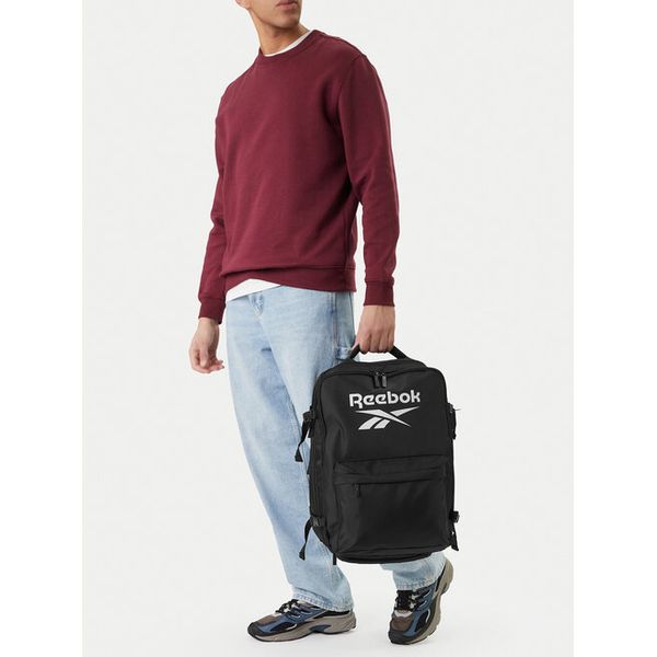 Plecak podróżny Reebok. Czarne plecaki męskie Reebok, bez wzorów, sportowe. Za 219.99 zł.