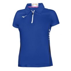 Damska koszulka polo Mizuno Hex. Białe bluzki damskie Mizuno, bez wzorów, bez kołnierzyka, bez ramiączek. Za 166.50 zł.