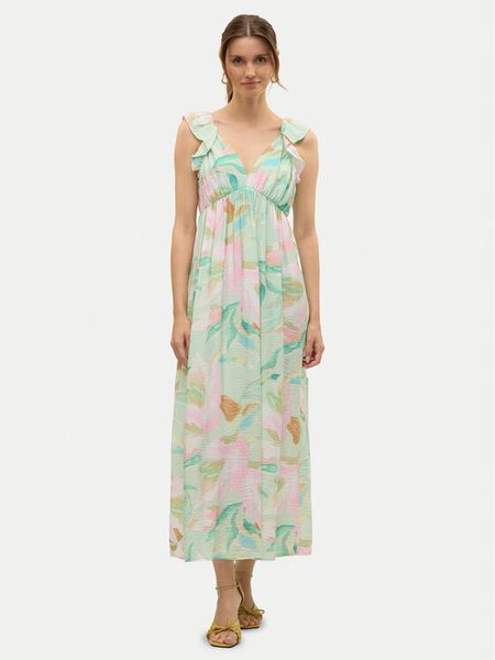 Vero Moda Sukienka letnia Josie 10324125 Zielony Regular Fit. Zielone sukienki damskie Vero Moda, na lato, m, bez wzorów, z wiskozy, bez kołnierzyka, bez ramiączek. Za 119.99 zł.
