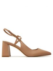 Aldo Sandały Laura 13728099 Beżowy. Brązowe sandały damskie Aldo, bez wzorów, ze skóry, bez obcasa, na słupku, bez zapięcia. Za 269.99 zł.