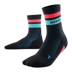 Skarpety kompresyjne damskie sportowe CEP Miami Vibes 80's krótkie. Czarne skarpetki damskie CEP, bez wzorów, z elastanu. Za 74.00 zł.