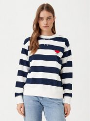 JDY Bluza Boogie 15320335 Granatowy Loose Fit. Niebieskie bluzy damskie JDY, xl, bez wzorów, z bawełny, bez ramiączek, bez kaptura. Za 109.99 zł.