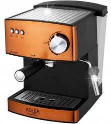 Ekspres ciśnieniowy Adler Ekspres do kawy Ciśnieniowy Kolbowy Miedziany Adler + Spieniacz mleka. Brązowe ekspresy ciśnieniowe Adler. Za 684.09 zł.