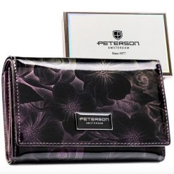 Portfel damski Peterson PTN PS112-FDS fioletowy. Fioletowe portfele damskie Peterson, ze skóry. Za 129.99 zł.