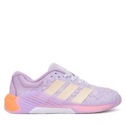 Buty na siłownię adidas. Fioletowe obuwie sportowe damskie Adidas, bez wzorów, bez zapięcia, na fitness i siłownię. Za 569.99 zł.
