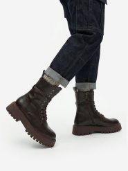G-Star Raw Trzewiki EO-GEDIZ-8090-25 Brązowy. Brązowe botki damskie G-Star, bez wzorów, ze skóry, retro, bez obcasa, na płaskiej podeszwie, bez zapięcia. Za 479.99 zł.