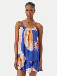 Maaji Sukienka letnia Magnolia PT1730CSD017 Niebieski Regular Fit. Niebieskie sukienki damskie Maaji, na lato, m, bez wzorów, z wiskozy, bez kołnierzyka, bez ramiączek. Za 339.99 zł.