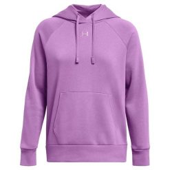 Damska Bluza Z Kapturem Rival Fleece Hoodie. Fioletowe bluzy damskie Under Armour, m, bez wzorów, bez ramiączek, z kapturem. Za 336.99 zł.