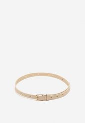 Jasnobeżowy Klasyczny Pasek Vorica. Brązowe paski damskie Renee, bez wzorów. Za 14.99 zł.