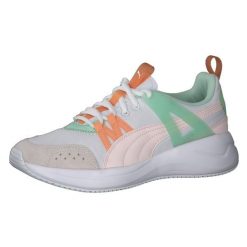 Buty sportowe damskie Puma Nuage Run Cage. Białe obuwie sportowe damskie Puma, bez wzorów, bez zapięcia. Za 151.05 zł.