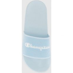 Klapki damskie Champion DTN21 Slide. Niebieskie klapki damskie Champion, bez wzorów, sportowe, bez obcasa, bez zapięcia. Za 75.00 zł.