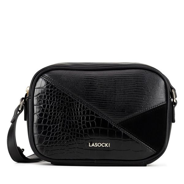 Torebka Lasocki. Czarne listonoszki damskie Lasocki, bez wzorów, bez dodatków. Za 159.99 zł.