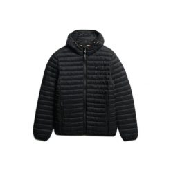 Kurtka puchowa bez rękawów Superdry Fuji Lite. Czarne kurtki męskie Superdry, m, z aplikacjami, z puchu, eleganckie, z kapturem. Za 514.65 zł.