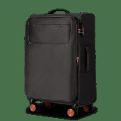 Walizka miękka średnia TERN Wings 24" BLACK. Czarne walizki damskie Wings, bez wzorów, z materiału, duże. Za 269.90 zł.