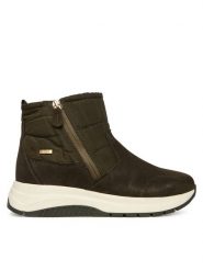 Caprice Botki 9-26400-45 Khaki. Brązowe botki damskie Caprice, bez wzorów, z materiału, bez obcasa, na płaskiej podeszwie, bez zapięcia. Za 489.99 zł.