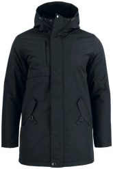 Clique Pikowana parka Creston z kapturem wyściełanym teddy – black. Czarne parki damskie CLIQUE, s, bez wzorów, z nylonu, z kapturem. Za 586.76 zł.
