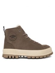 Palladium Trapery Pallashock Zip Warm 74353-281-M Szary. Szare botki męskie Palladium, bez wzorów, ze skóry, bez obcasa, bez zapięcia. Za 579.99 zł.