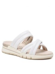 Klapki Caprice. Brązowe klapki damskie Caprice, bez wzorów, bez obcasa, bez zapięcia. Za 219.99 zł.