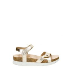 Sandały damskie Panama Jack Sulia Shine B3. Żółte sandały damskie Panama Jack, bez wzorów, ze skóry, bez obcasa, na płaskiej podeszwie, bez zapięcia. Za 478.00 zł.